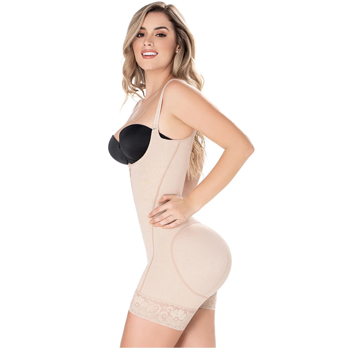 Postpartum Confidence Open-Bust Body Shaper | High Compression Full-Body Support | Diane &amp; Geordi 2396 - SleekrMe