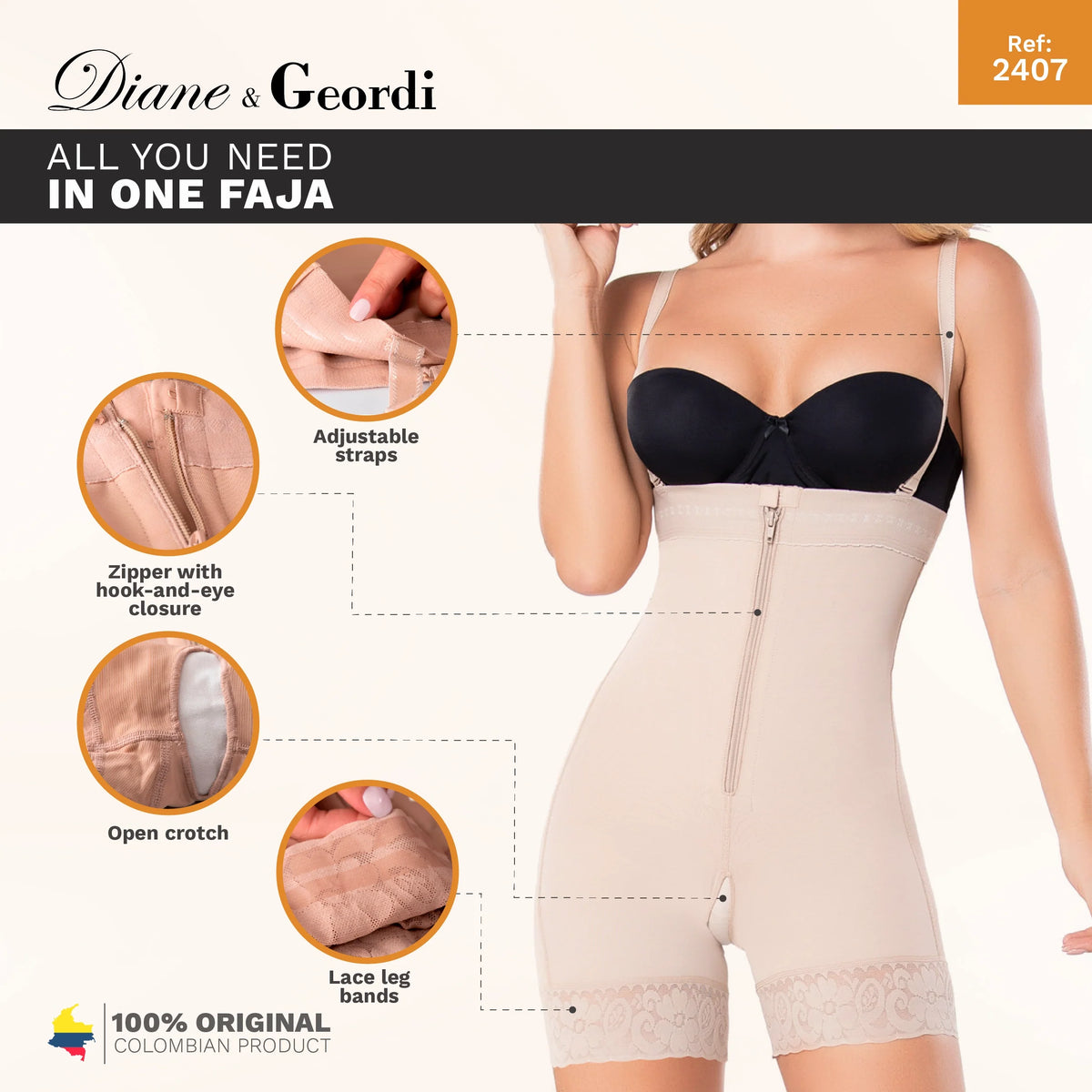 Curves Defined Strapless Bodysuit Shapewear | Tummy Control &amp; Postpartum Support | Diane &amp; Geordi 002407 - SleekrMe