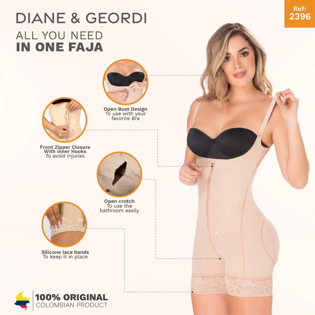 Postpartum Confidence Open-Bust Body Shaper | High Compression Full-Body Support | Diane &amp; Geordi 2396 - SleekrMe