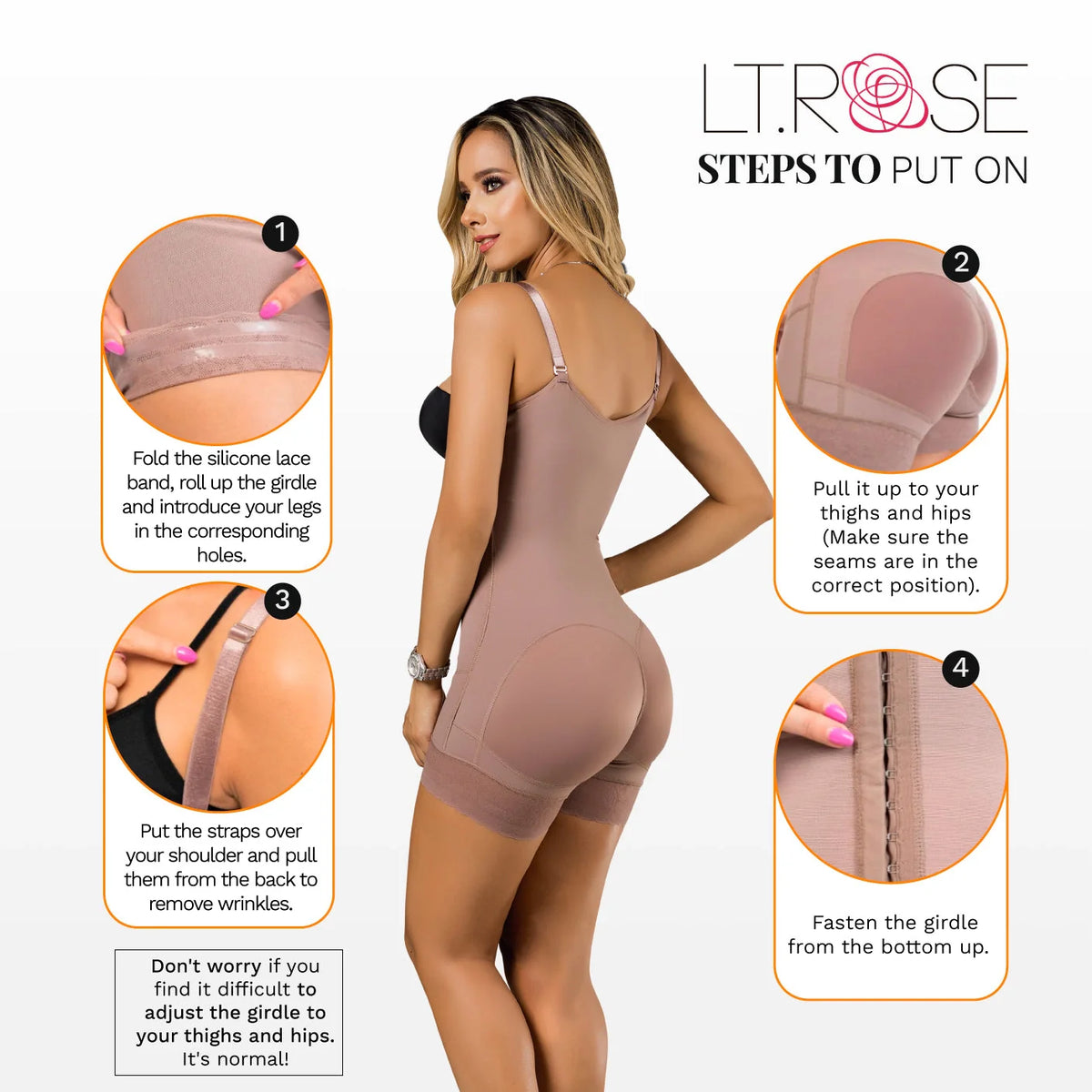 Contour &amp; Lift Shapewear Bodysuit | High Compression Butt-Lifter | Laty Rose 21113 - SleekrMe