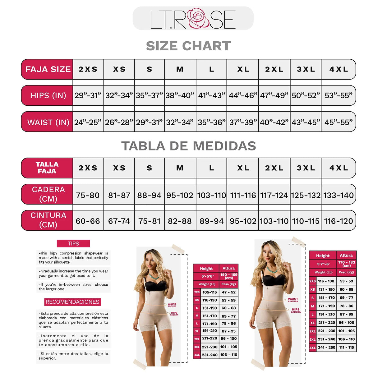 High-Waist Compression Shapewear Shorts | Lift, Shape, and Smooth Effortlessly | Laty Rose 23996