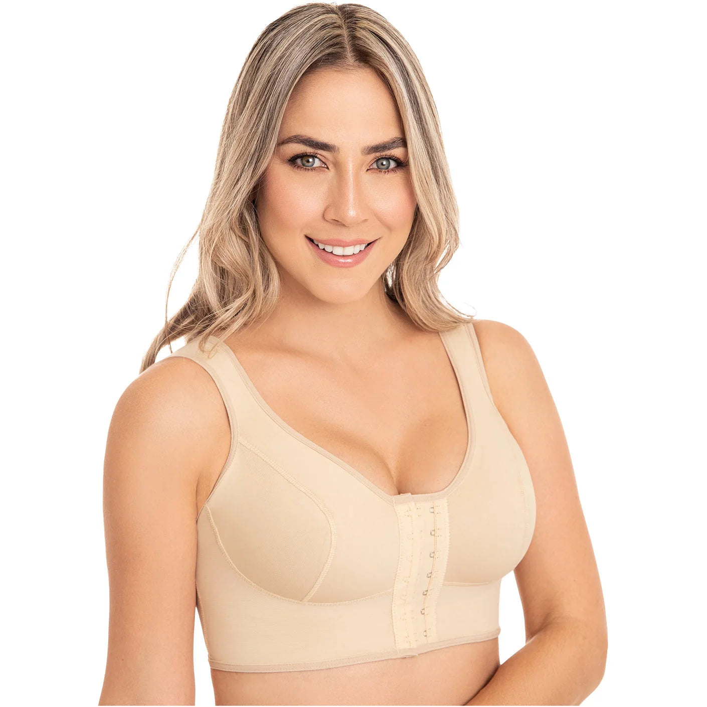 Ultimate Support Post-Surgery Bra with High Compression | Mammoplasty |Fajas MyD 0016 - SleekrMe