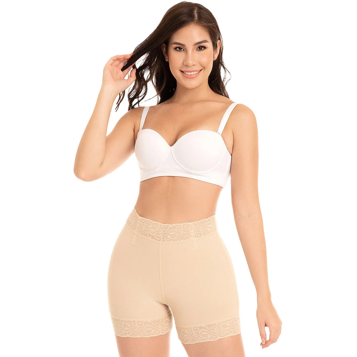 Curve Enhancer High-Waist Thigh Slimmer Shorts | Sculpt &amp; Shape | Fajas MyD 0322 - SleekrMe