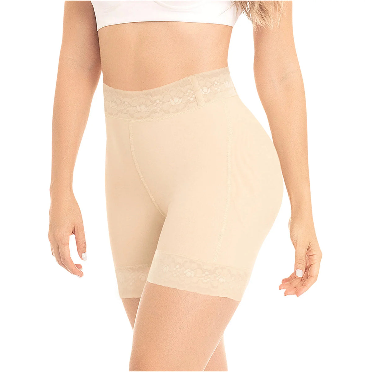 Curve Enhancer High-Waist Thigh Slimmer Shorts | Sculpt &amp; Shape | Fajas MyD 0322 - SleekrMe