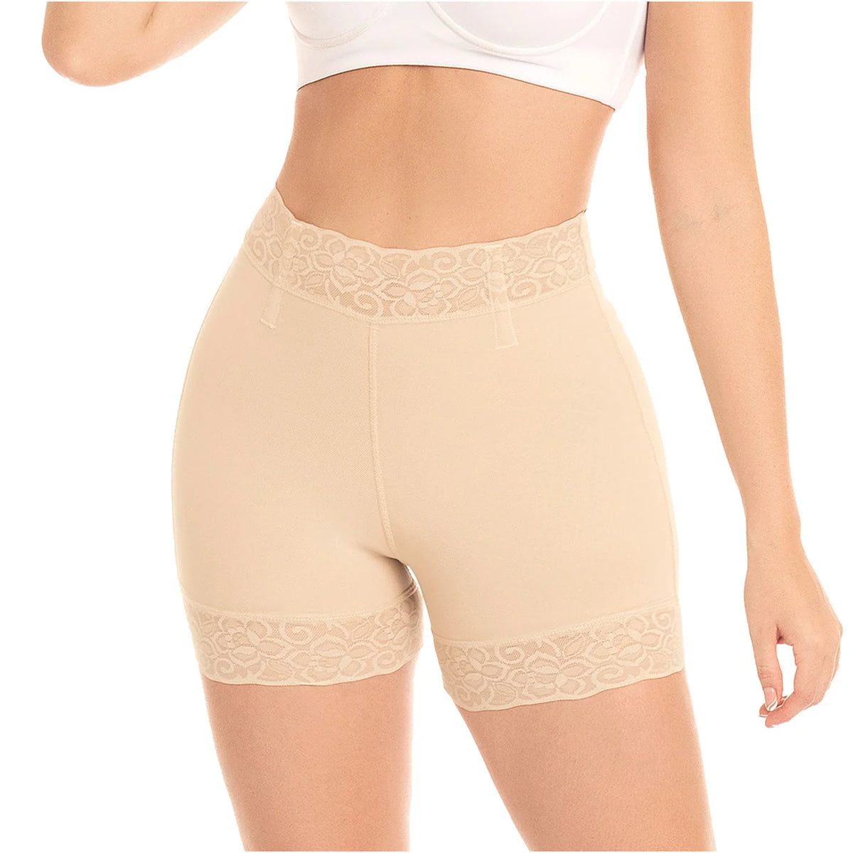 Curve Enhancer High-Waist Thigh Slimmer Shorts | Sculpt &amp; Shape | Fajas MyD 0322 - SleekrMe