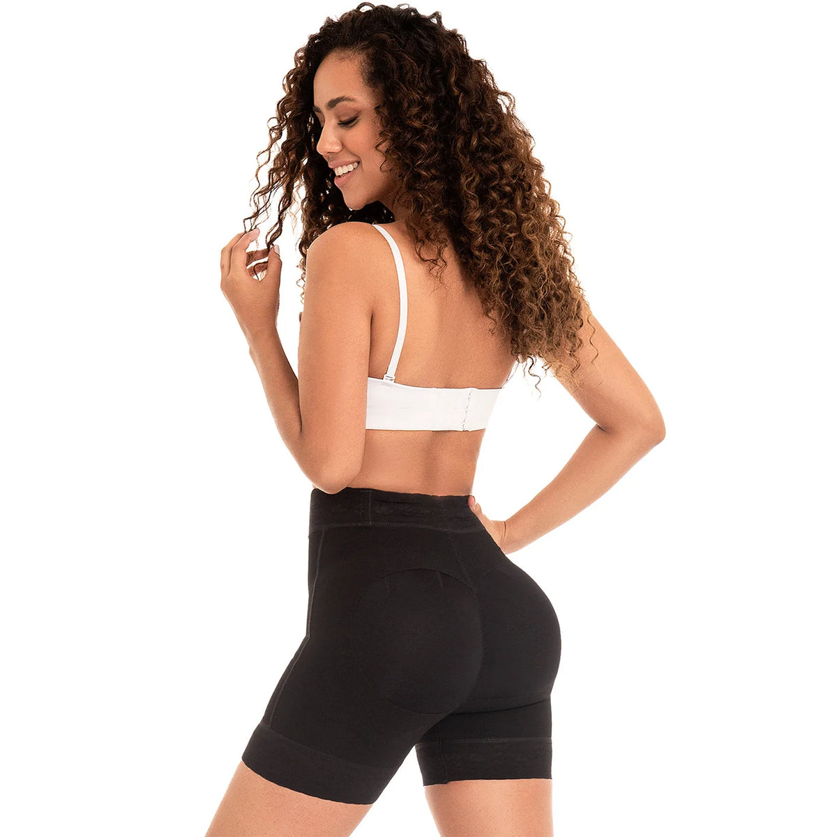 Curve Enhancer High-Waist Thigh Slimmer Shorts | Sculpt &amp; Shape | Fajas MyD 0322 - SleekrMe