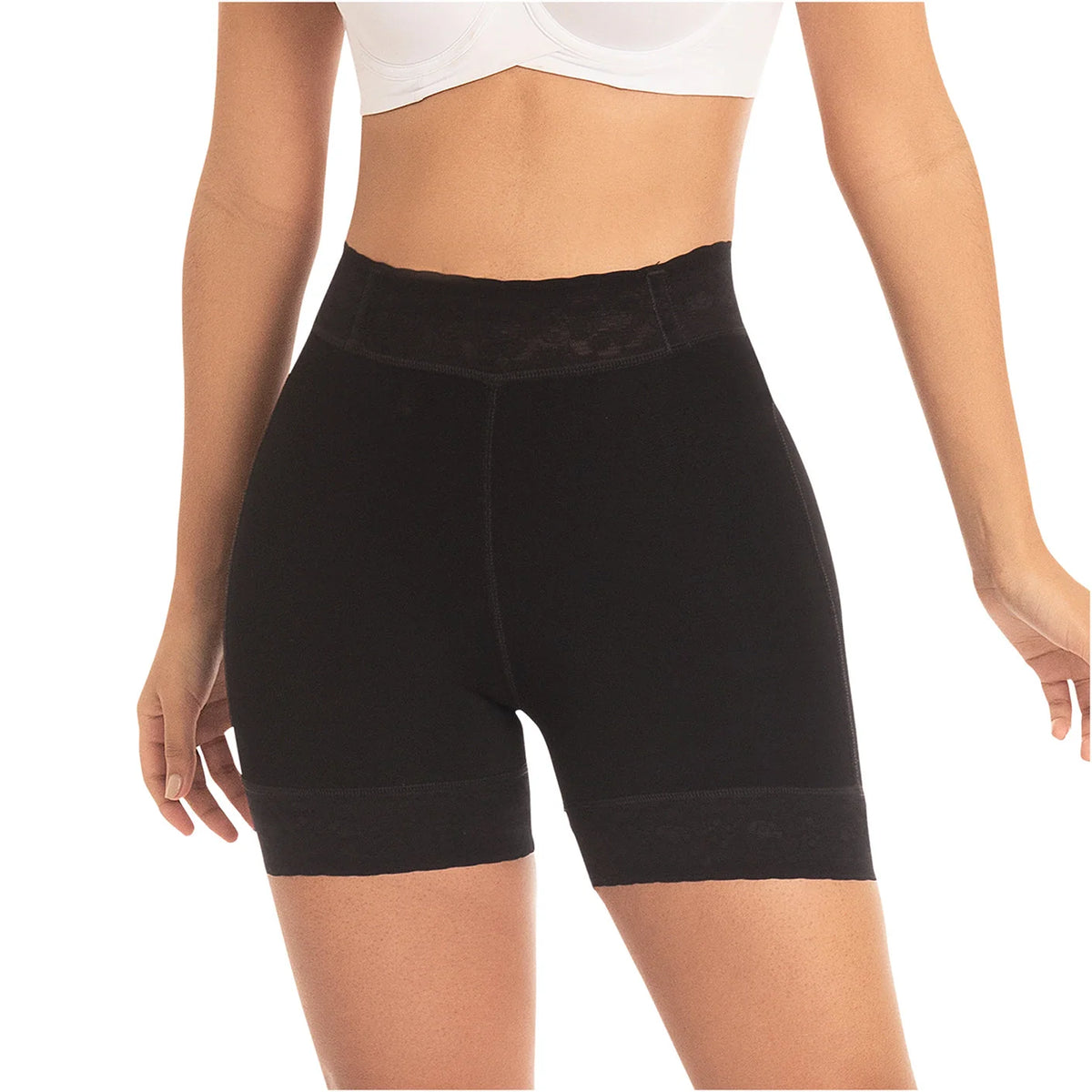 Curve Enhancer High-Waist Thigh Slimmer Shorts | Sculpt &amp; Shape | Fajas MyD 0322 - SleekrMe