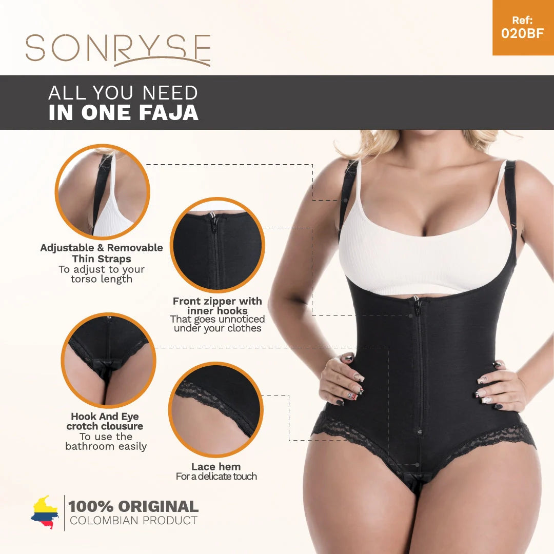 Post-Surgery Sculpting Shapewear | Open Bust Panty Bodysuit for Recovery | Sonryse 022ZF - SleekrMe