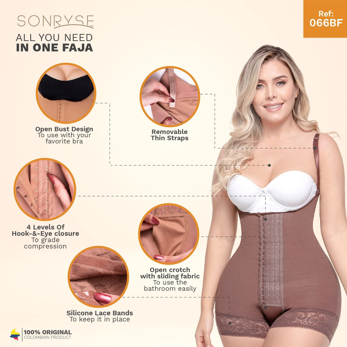 Post-Baby Perfection Shapewear | Butt Lifting &amp; Tummy Control Bodysuit | Sonryse 066BF - SleekrMe