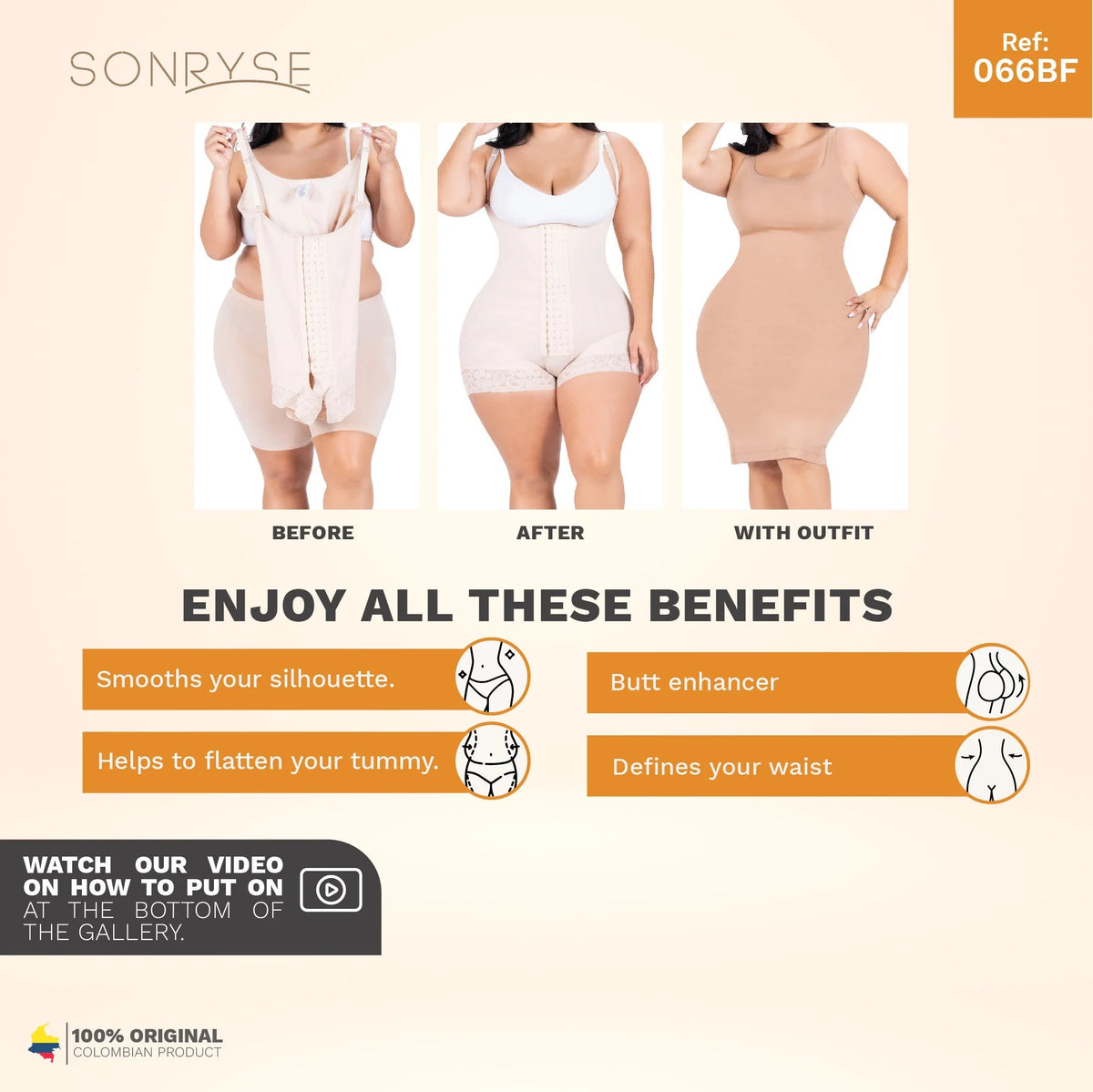 Post-Baby Perfection Shapewear | Butt Lifting &amp; Tummy Control Bodysuit | Sonryse 066BF - SleekrMe