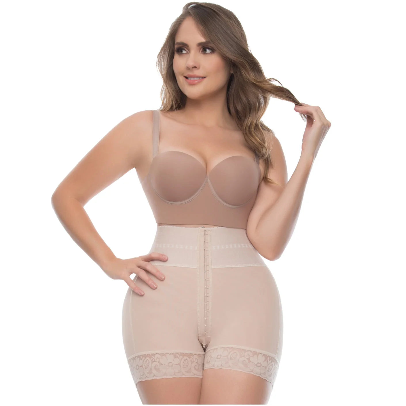 Perfect Curves High-Waist Tummy Control Shaper Shorts | UpLady P-6198 - SleekrMe