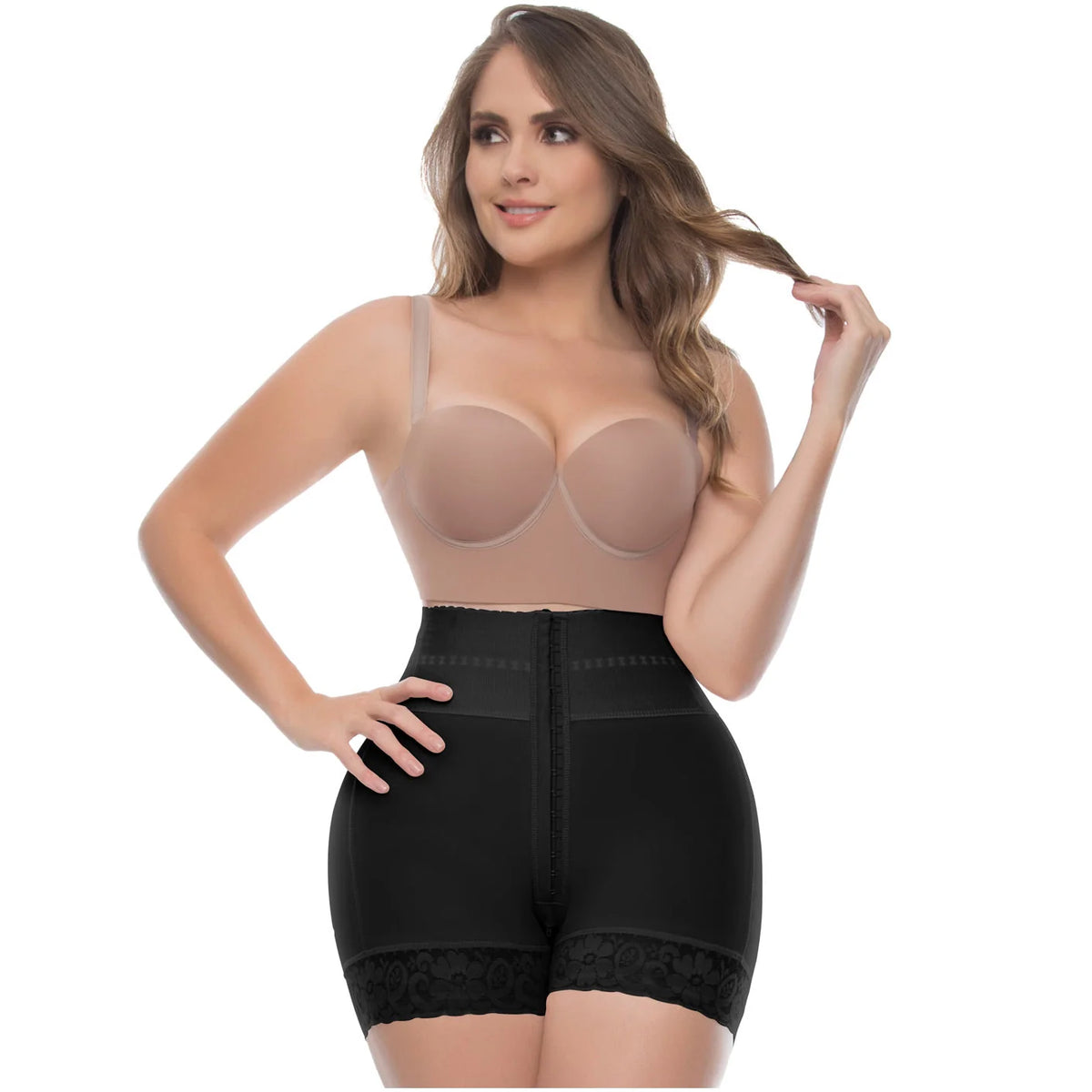 Perfect Curves High-Waist Tummy Control Shaper Shorts | UpLady P-6198 - SleekrMe