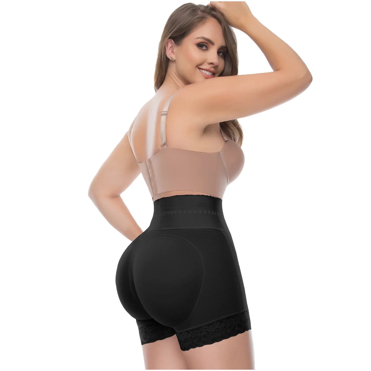 Perfect Curves High-Waist Tummy Control Shaper Shorts | UpLady P-6198 - SleekrMe