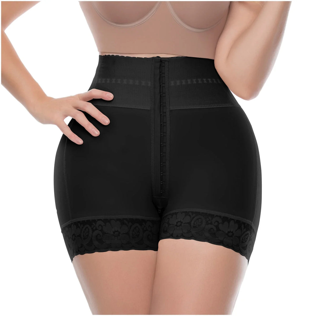 Perfect Curves High-Waist Tummy Control Shaper Shorts | UpLady P-6198 - SleekrMe