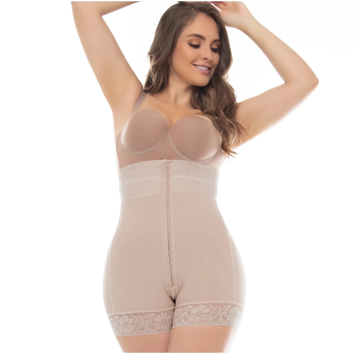 Curves in Control: Mid-Thigh Butt Lifting Shapewear Shorts | UpLady F-6204 - SleekrMe