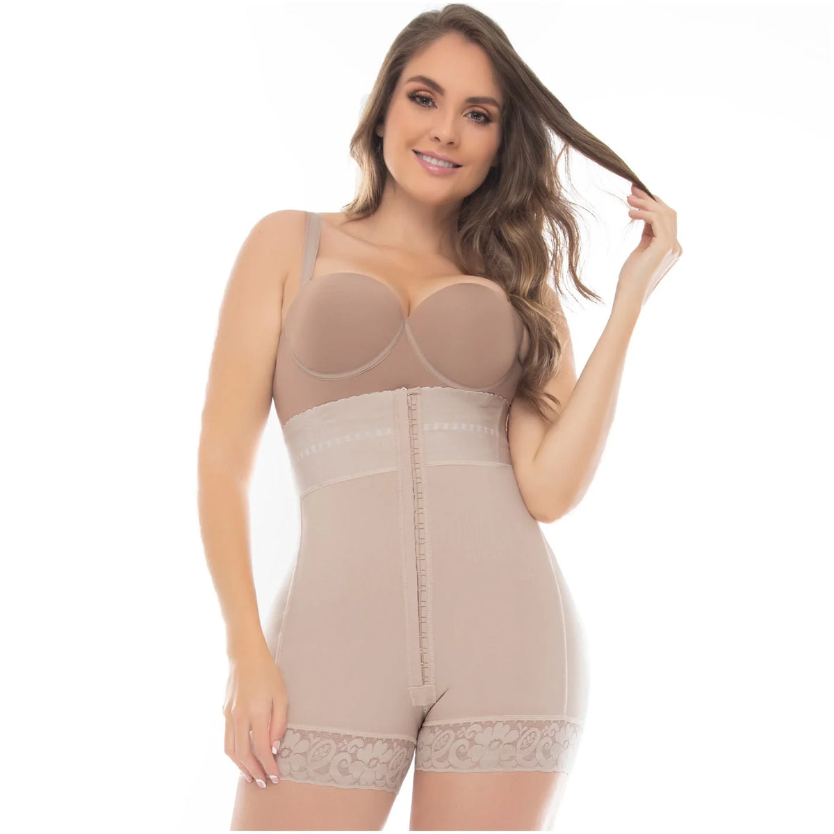 Curves in Control: Mid-Thigh Butt Lifting Shapewear Shorts | UpLady F-6204 - SleekrMe