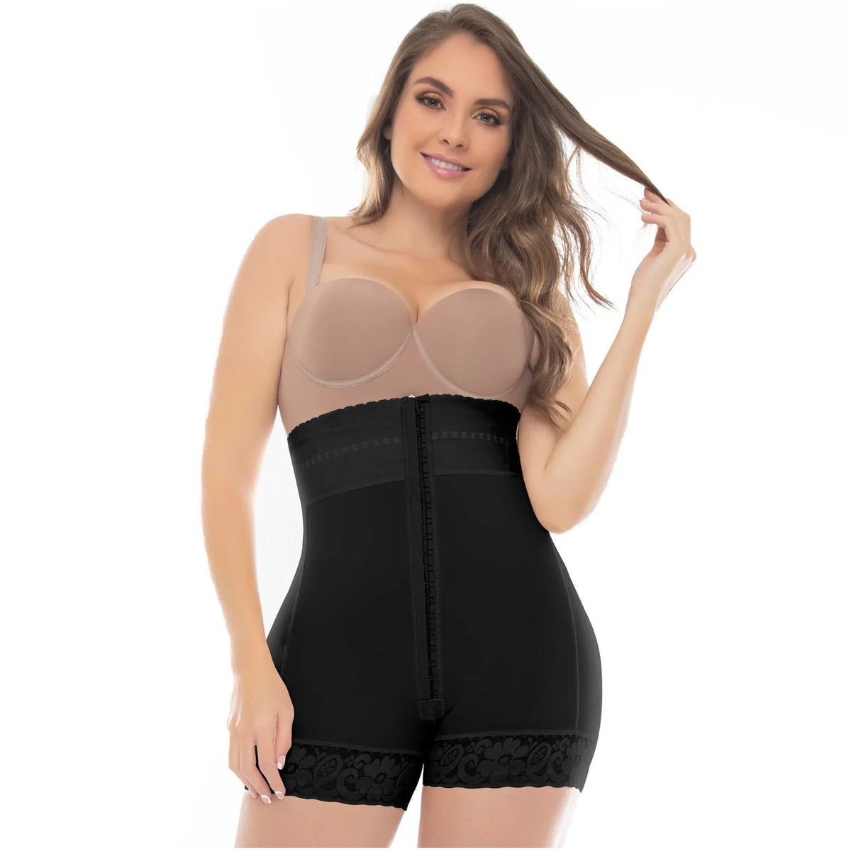 Curves in Control: Mid-Thigh Butt Lifting Shapewear Shorts | UpLady F-6204 - SleekrMe