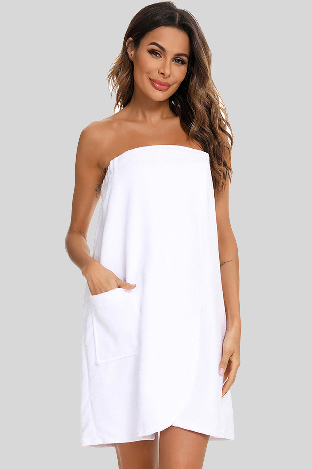 Effortless Luxe Strapless Pocket Robe - SleekrMe