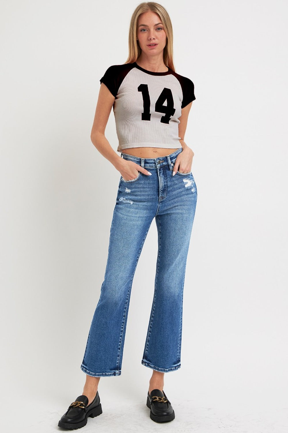 Sleek Silhouette High-Rise Crop Bootcut Jeans - SleekrMe