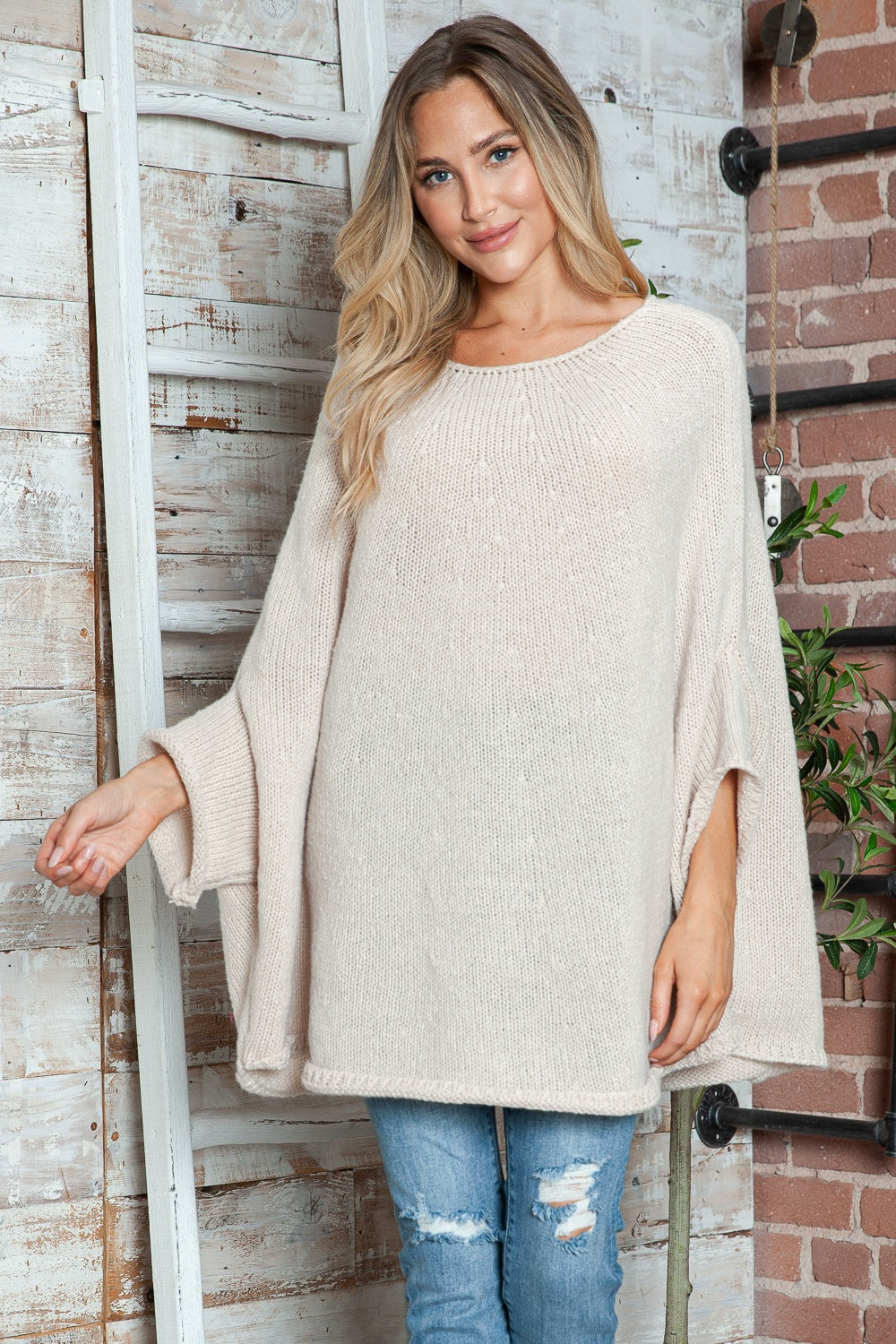 Cozy Chic Batwing Sleeve Sweater - SleekrMe