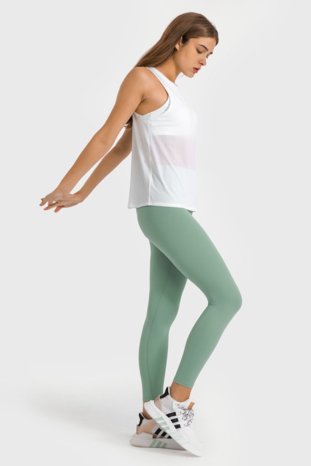 ElevateFit High Waist Ankle-Length Yoga Leggings | Sculpt &amp; Move with Ease - SleekrMe