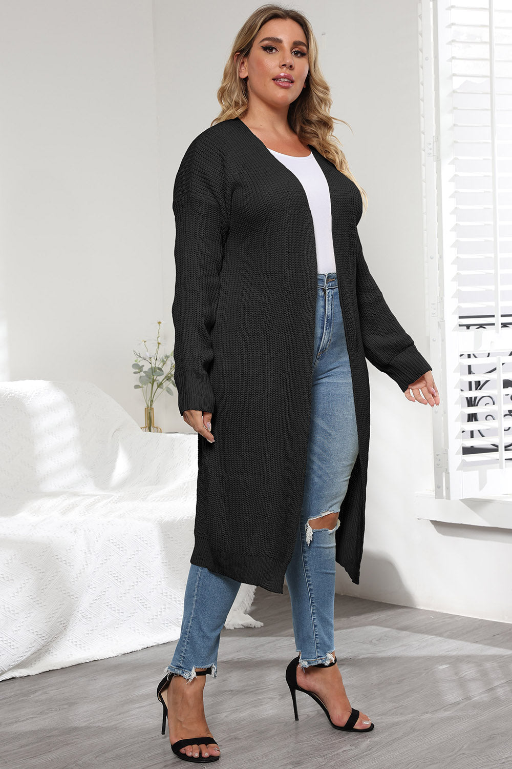 Cozy Confidence Open-Front Cardigan - SleekrMe