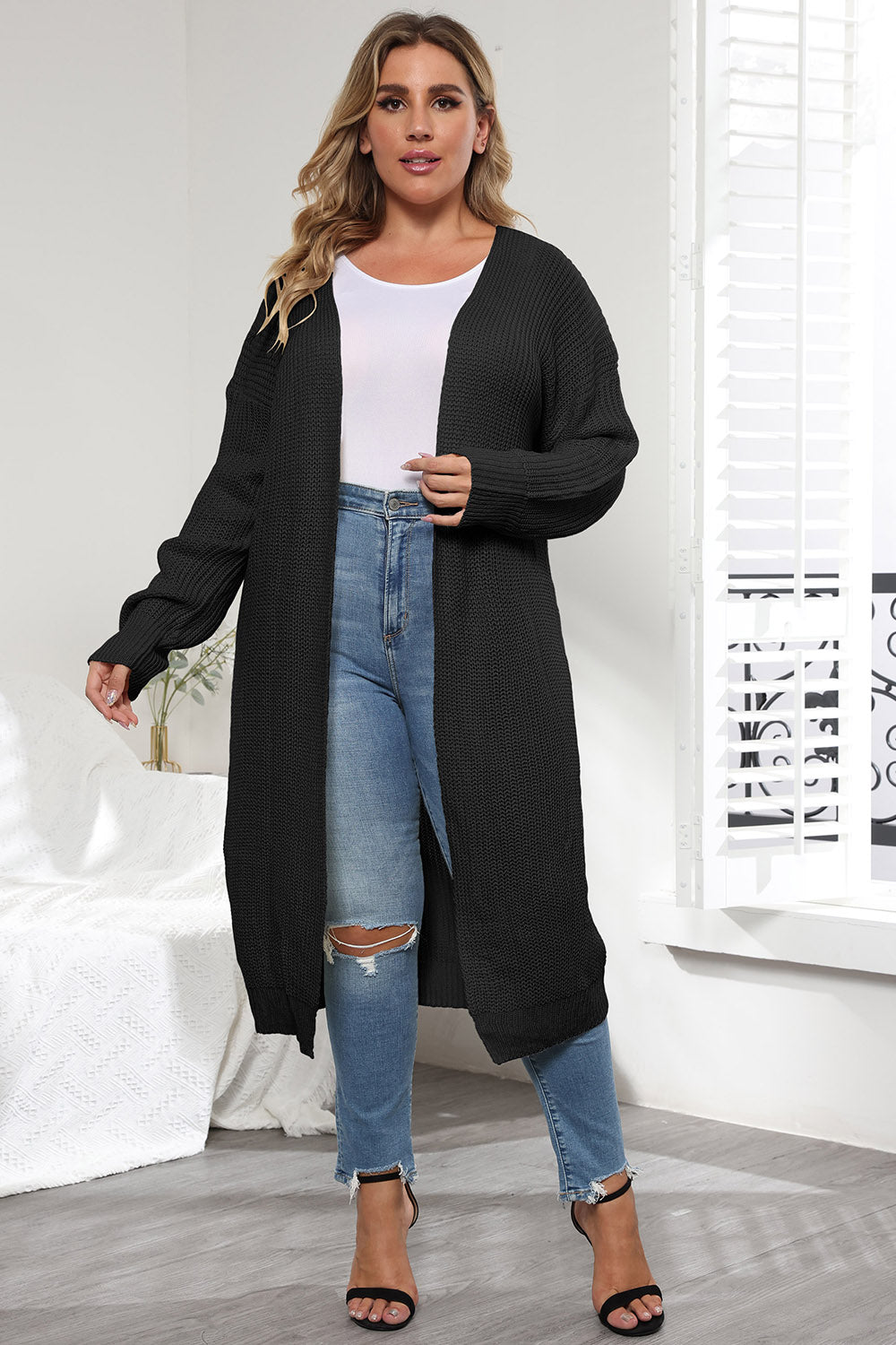 Cozy Confidence Open-Front Cardigan - SleekrMe