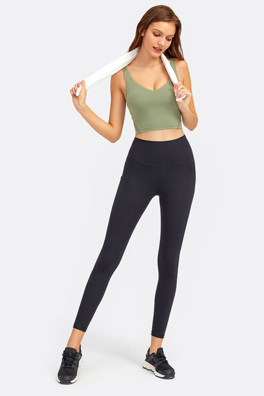 Elevate V-Neck Crop Sports Bra - SleekrMe