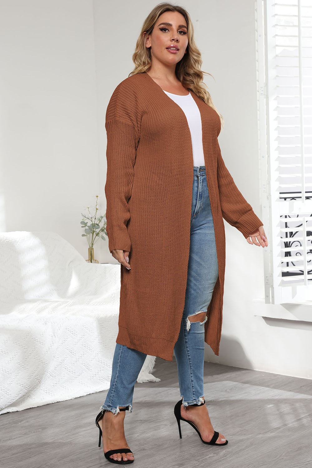 Cozy Confidence Open-Front Cardigan - SleekrMe