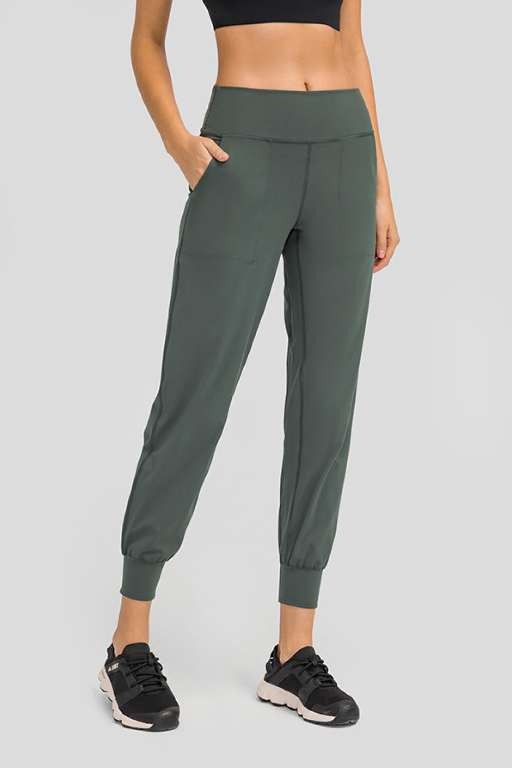 Effortless Slant Pocket Wide Waistband Pants - SleekrMe