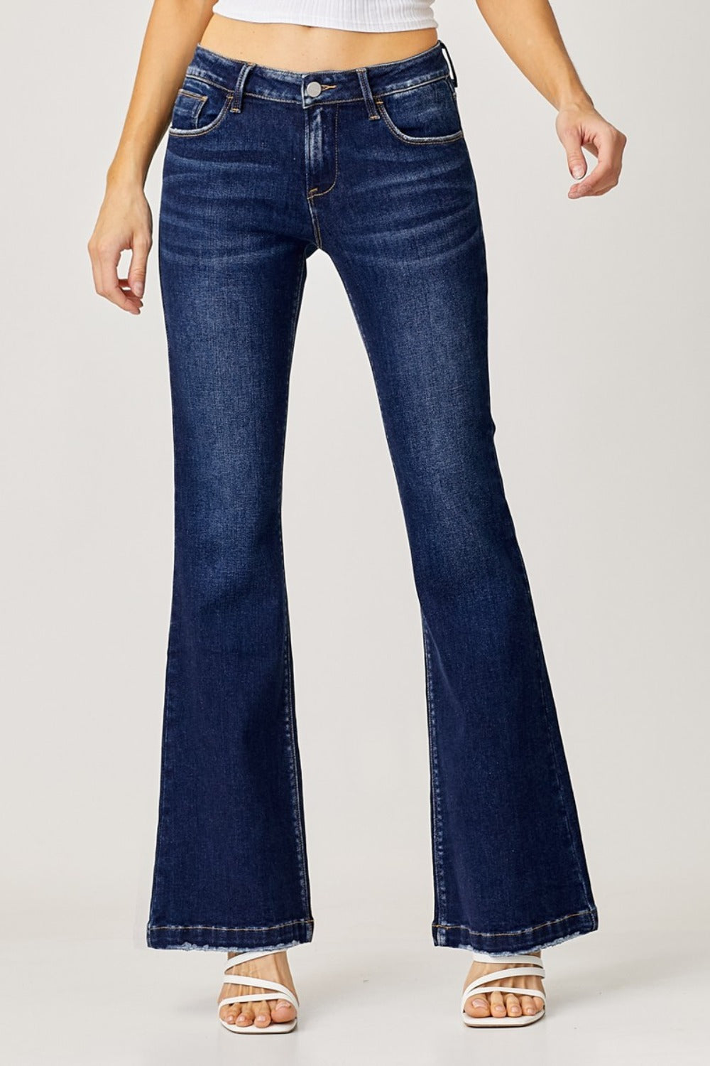 Retro Revival Low-Rise Flare Jeans | Classic Style with a Modern Twist - SleekrMe