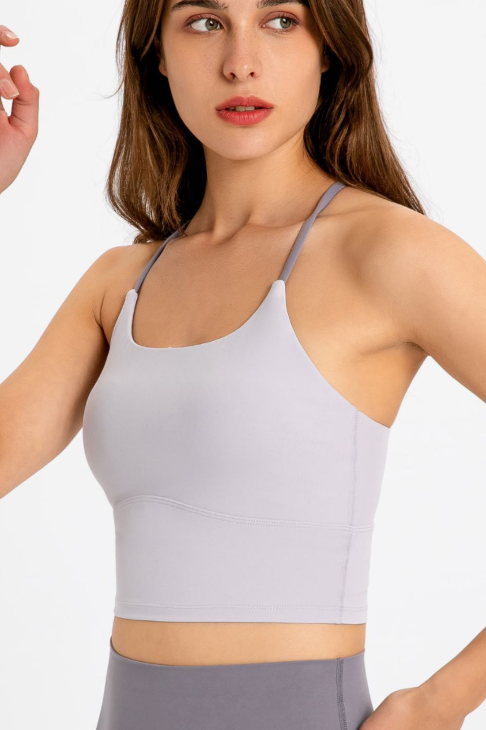 FlexFlow Crisscross Back Sports Cami | Sleek Support for Every Move - SleekrMe