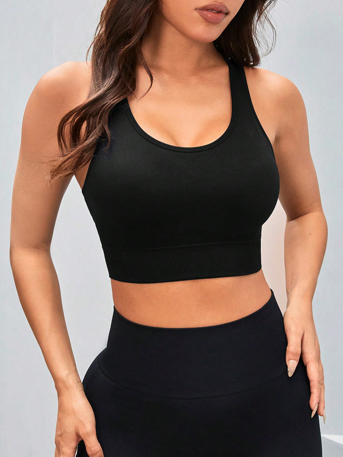 PowerMove Racerback Cutout Active Tank | Scoop Neck Performance Top - SleekrMe