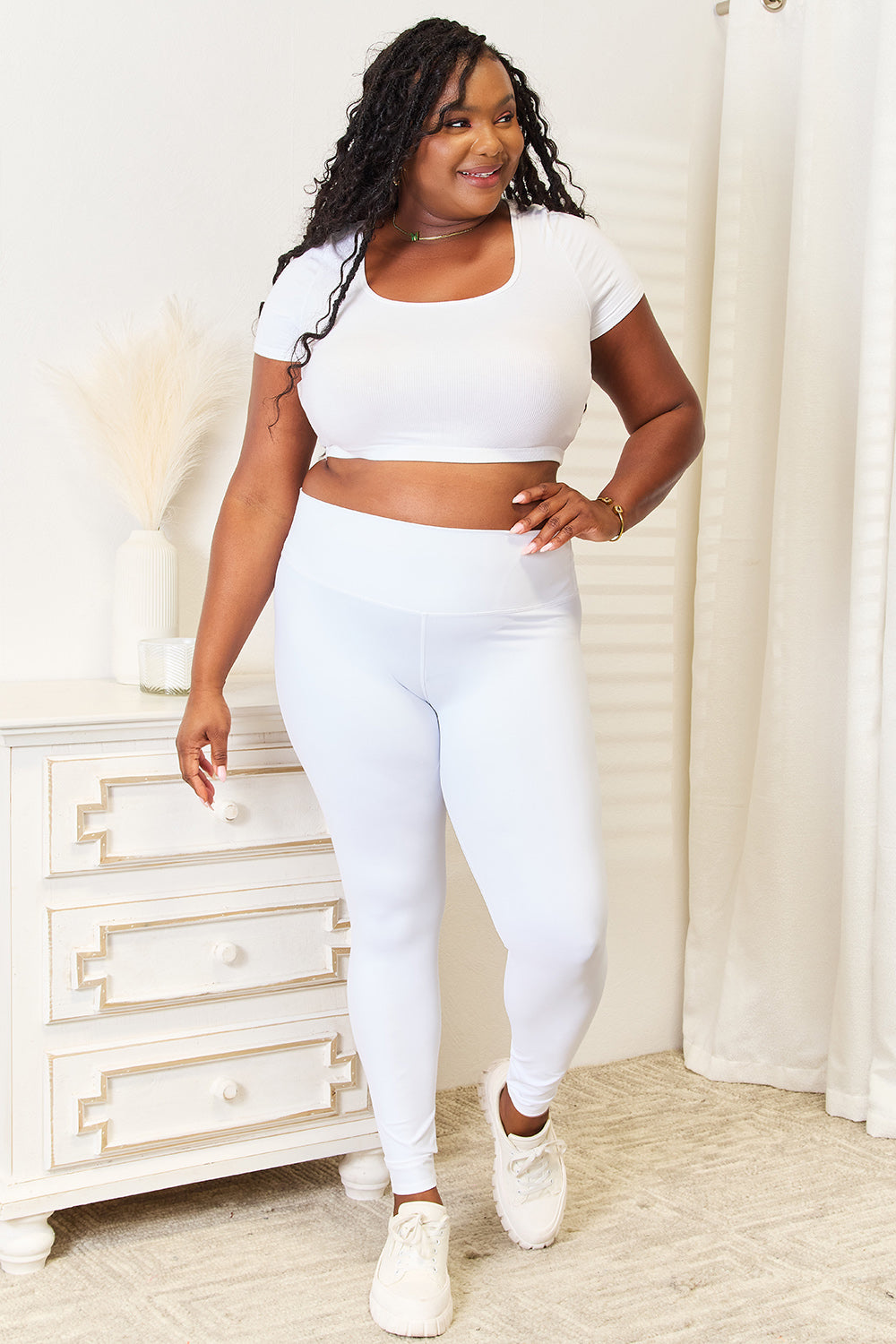 EmpowerFit Wide Waistband Leggings - SleekrMe