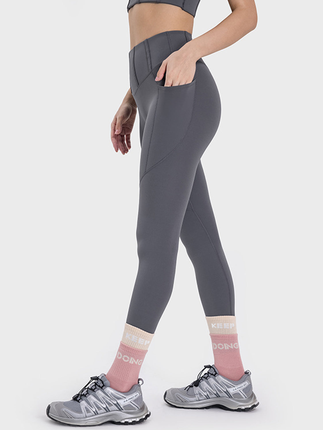 ActiveFit High Waist Pocketed Leggings | Move Freely with Style - SleekrMe