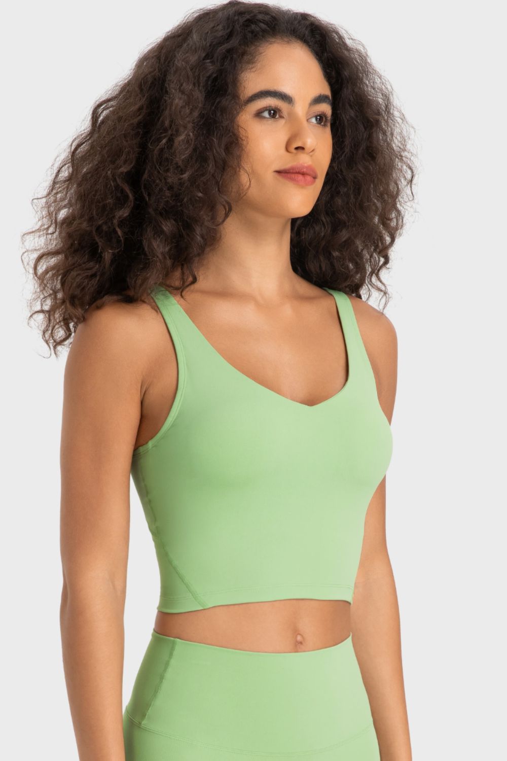 Elevate V-Neck Crop Sports Bra - SleekrMe