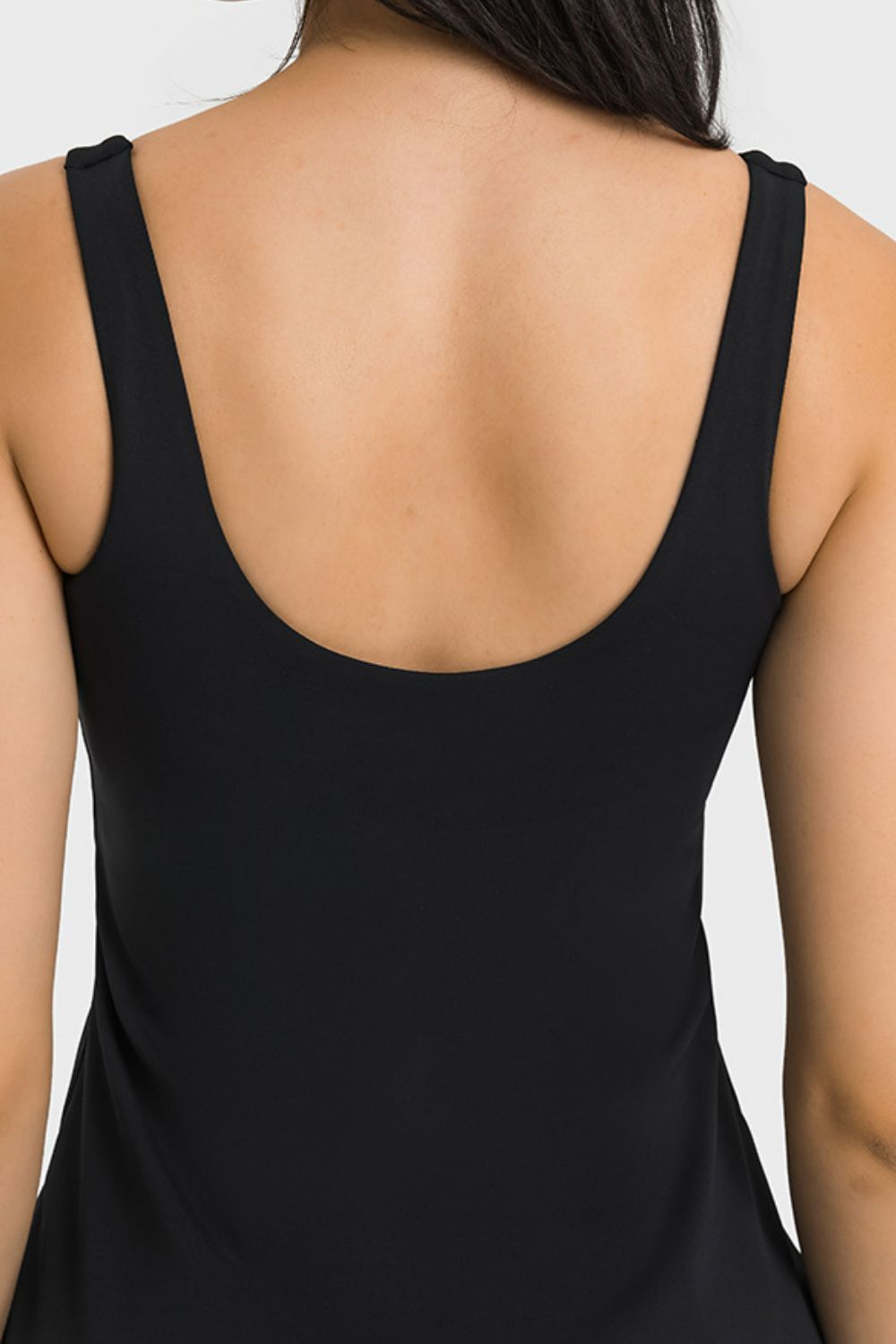 SportChic Square Neck Tank Dress | Full Coverage &amp; Performance Ready - SleekrMe