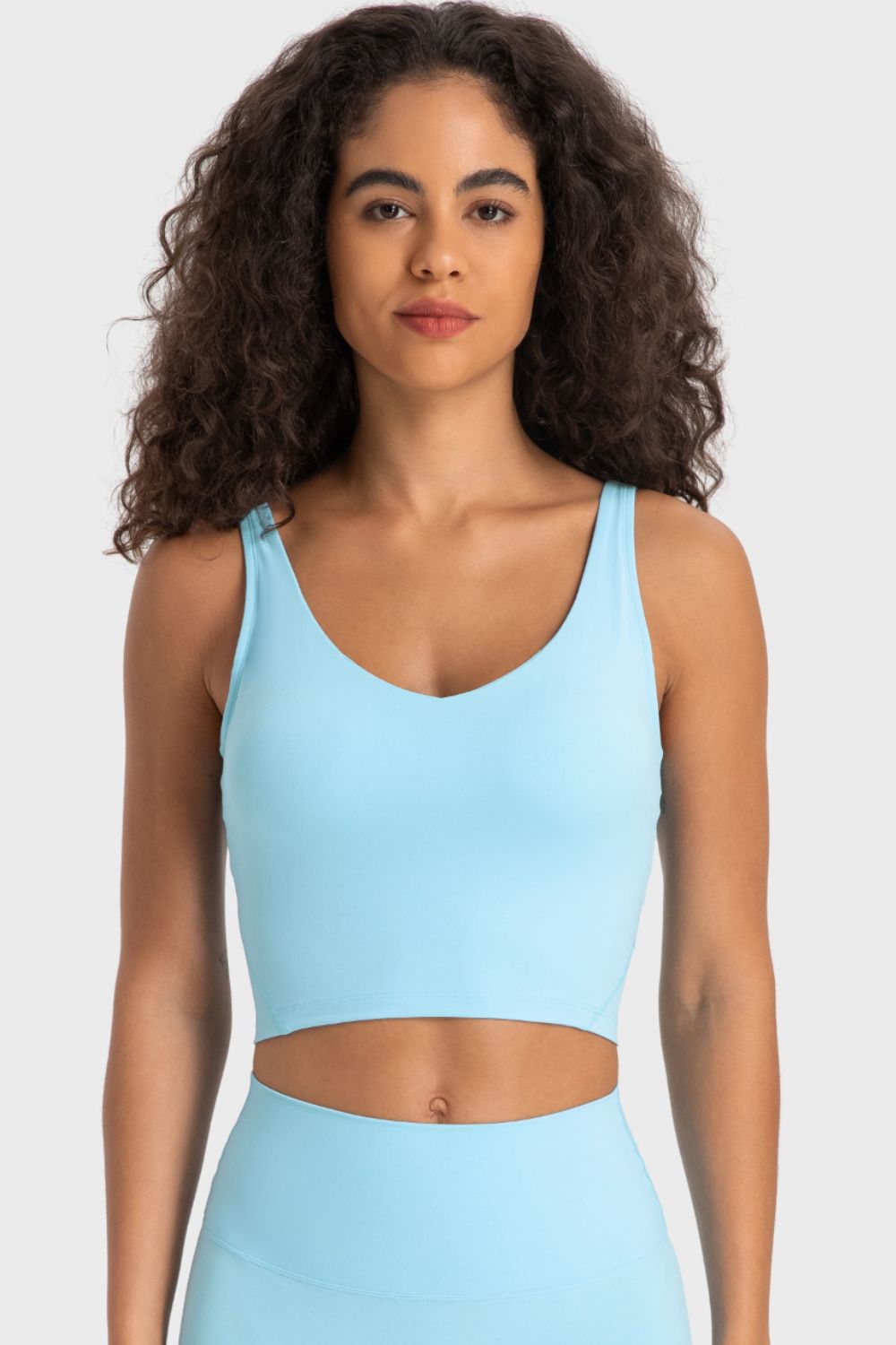 Elevate V-Neck Crop Sports Bra - SleekrMe