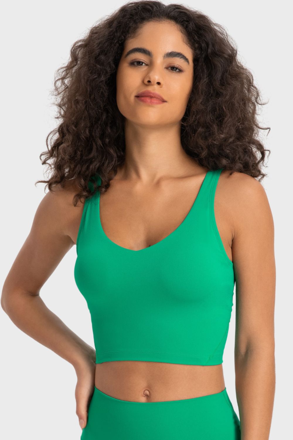 Elevate V-Neck Crop Sports Bra - SleekrMe