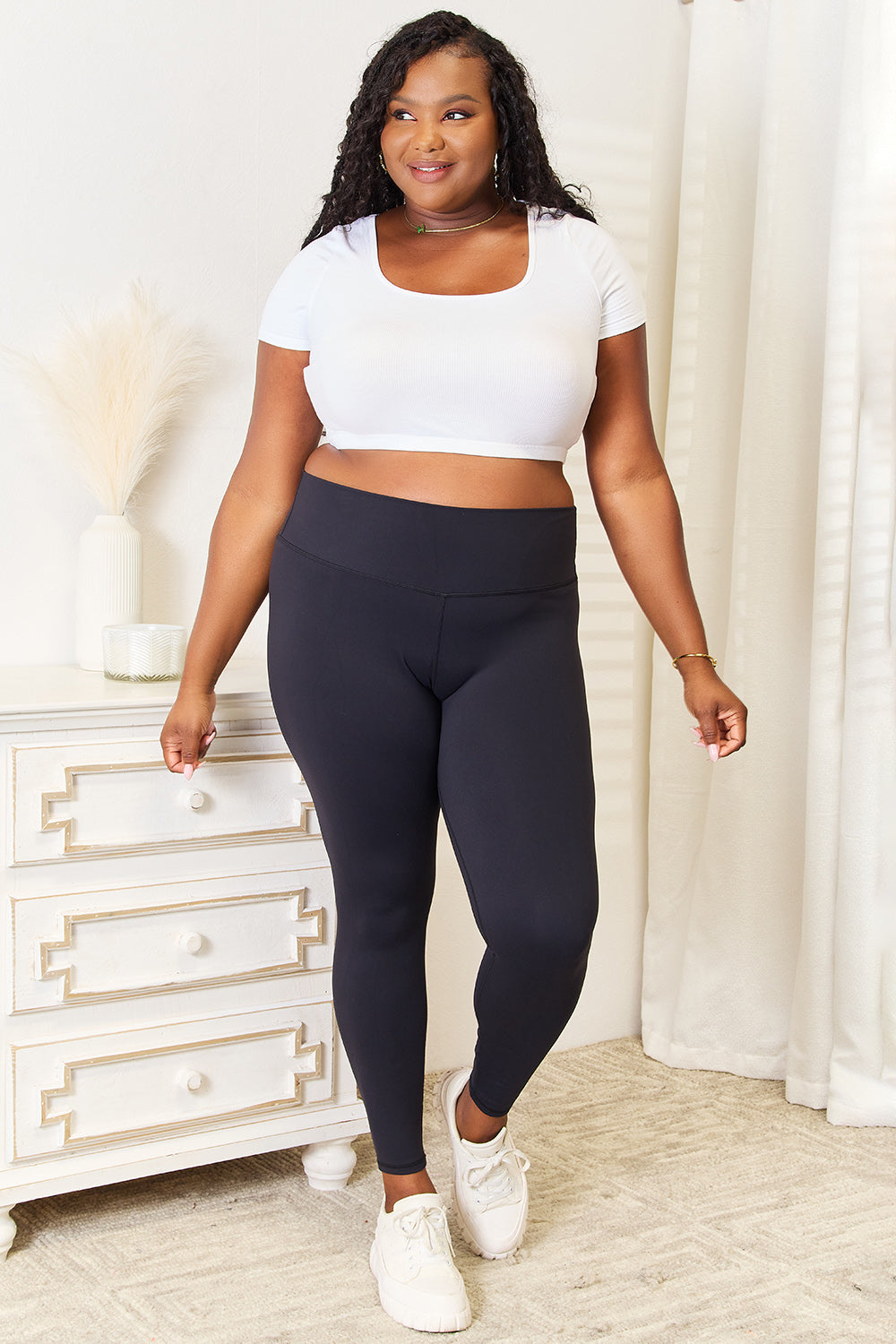 EmpowerFit Wide Waistband Leggings - SleekrMe