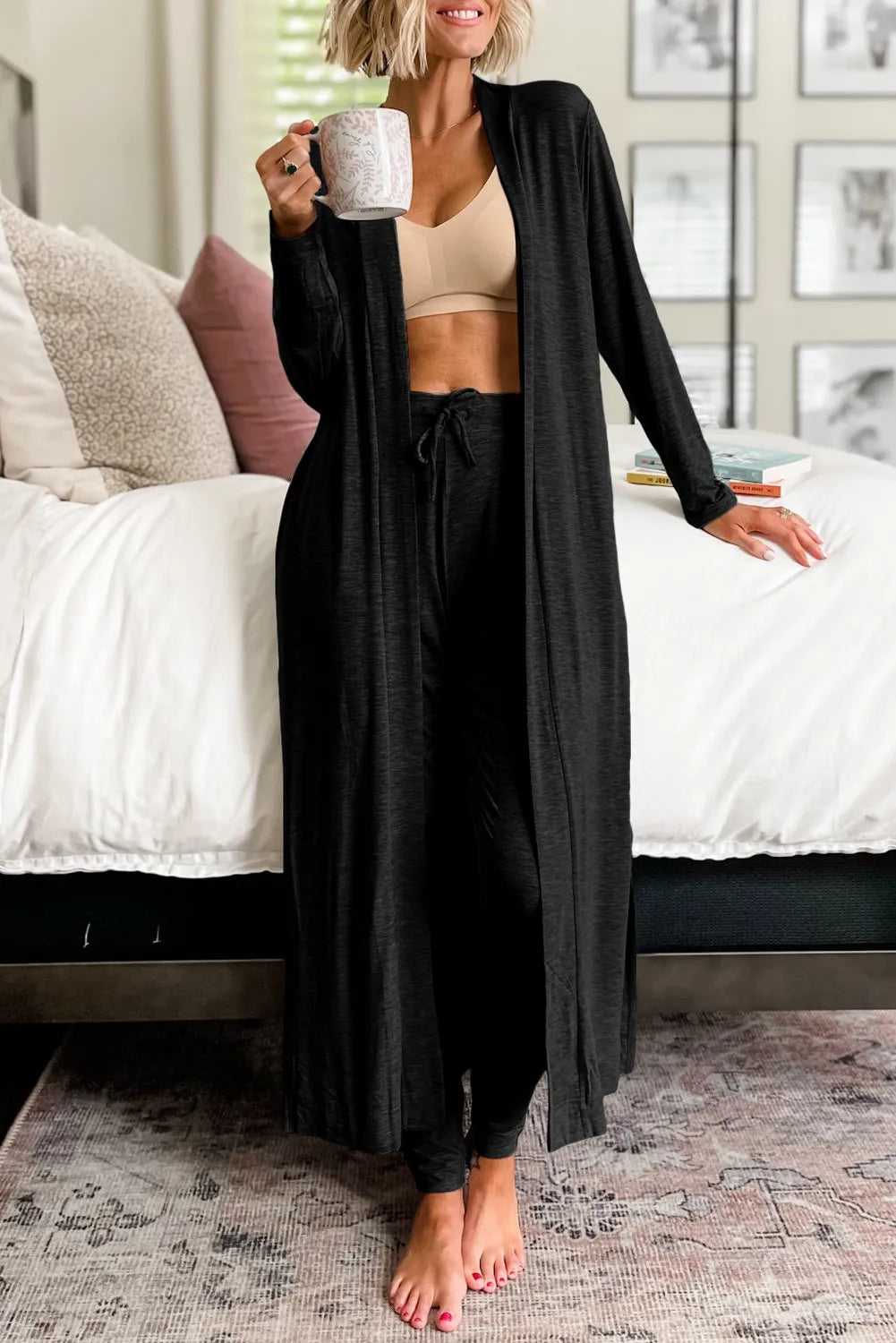 Cozy Vibes Lounge Set | Two-Piece Cardigan &amp; Pants - SleekrMe