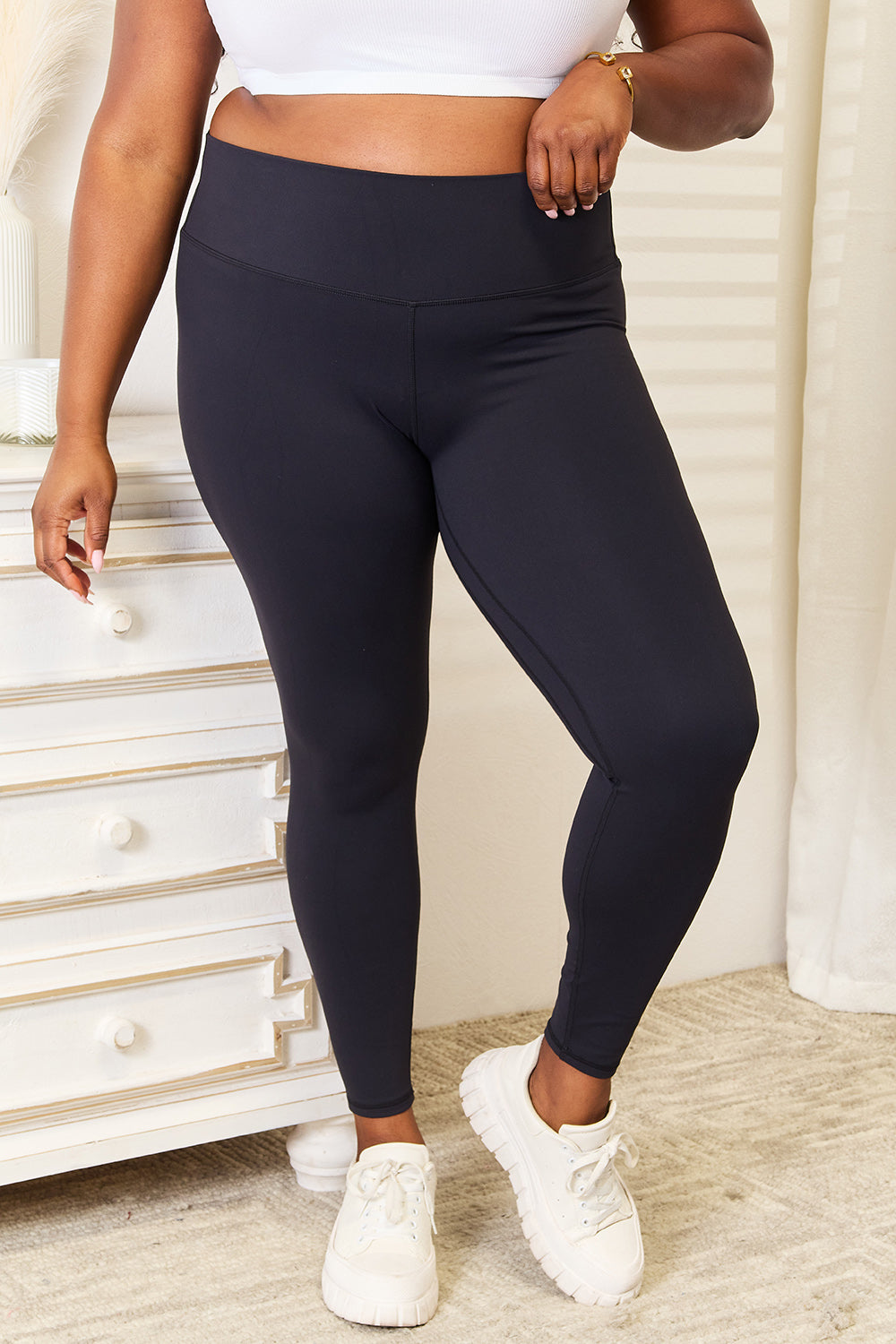 EmpowerFit Wide Waistband Leggings - SleekrMe