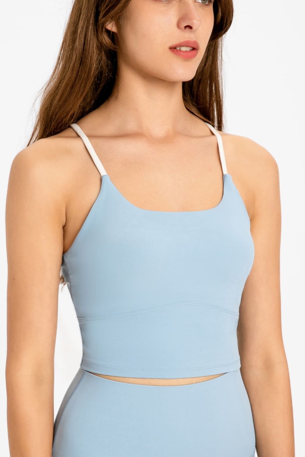 FlexFlow Crisscross Back Sports Cami | Sleek Support for Every Move - SleekrMe