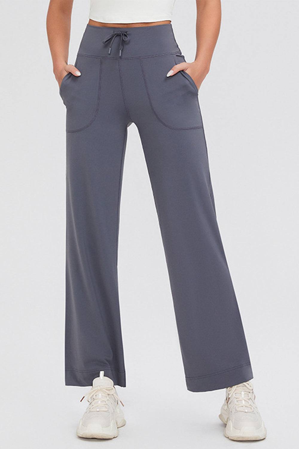 Buttery Soft Drawstring High Waist Pants with Pockets