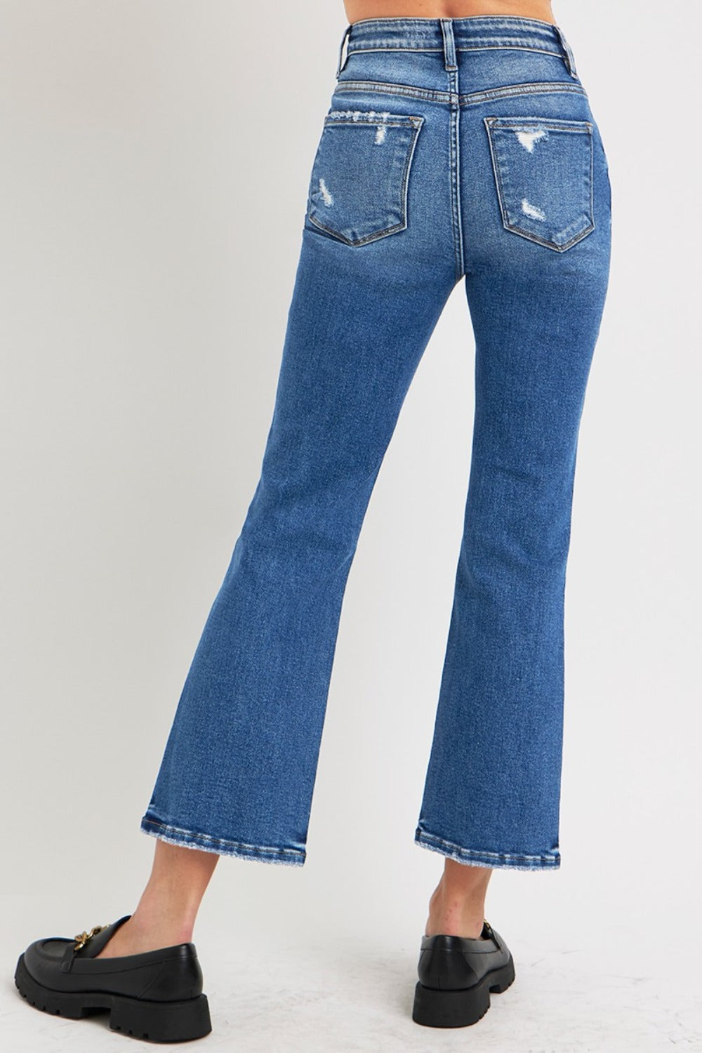 Sleek Silhouette High-Rise Crop Bootcut Jeans - SleekrMe